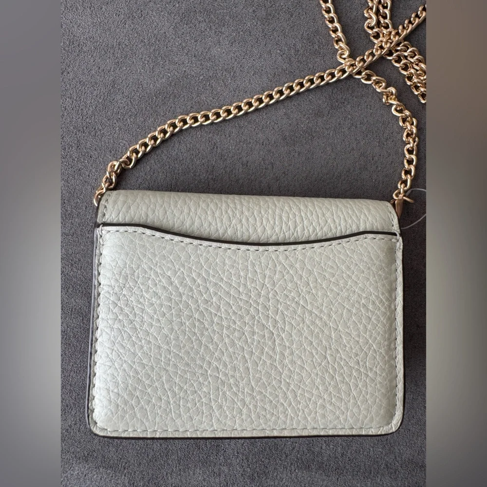 Coach Mint Green Mini Wallet with Gold Chain NWT - Picture 2 of 9